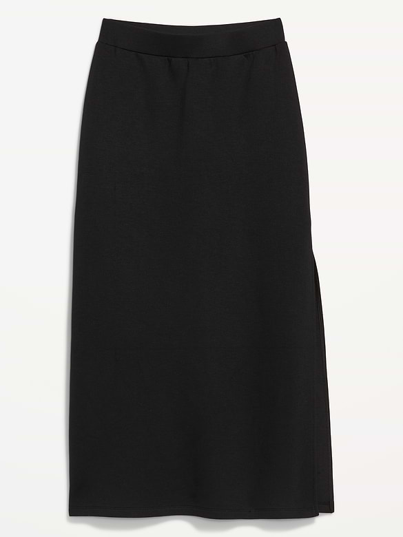 High-Waisted Bounce Fleece Maxi Skirt