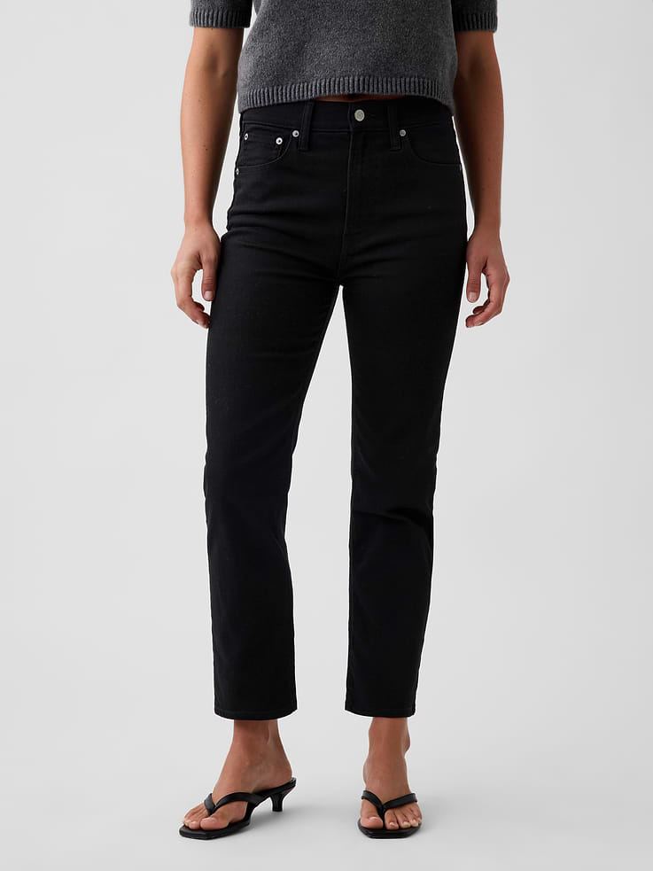 Image number 2 showing, High Rise ’90s Slim Straight Crop Jeans