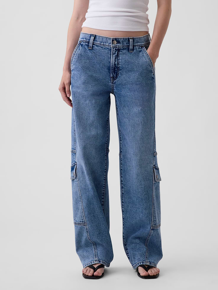 Image number 2 showing, Low Rise '90s Loose Cargo Jeans