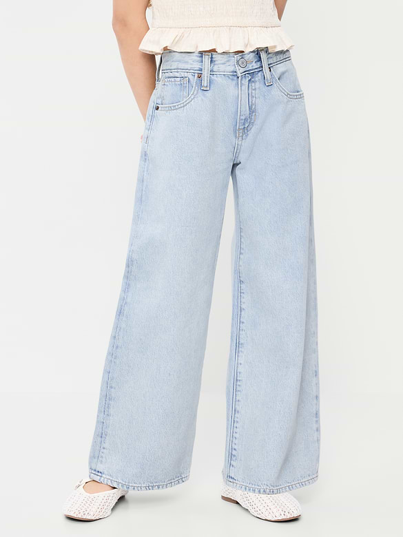 Jean coupe très généreuse à jambe large pour fille