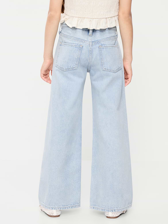 Jean coupe très généreuse à jambe large pour fille