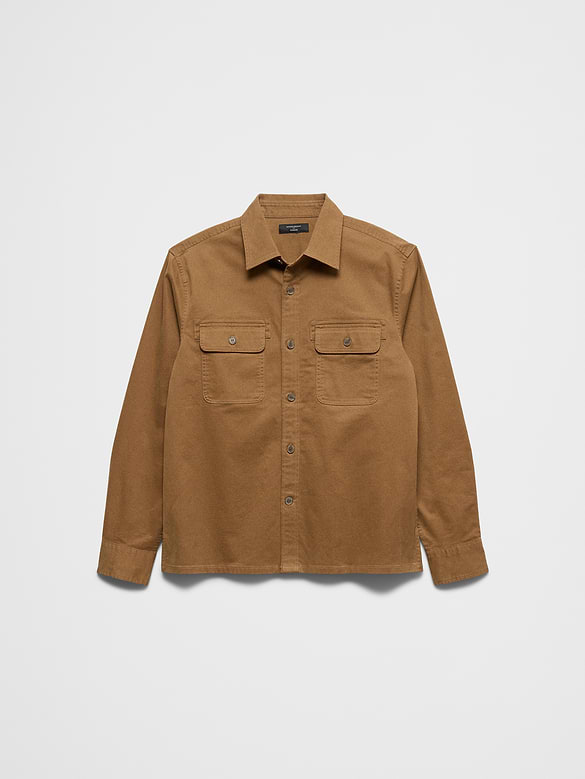 Standard-Fit Heritage Cotton Twill Overshirt
