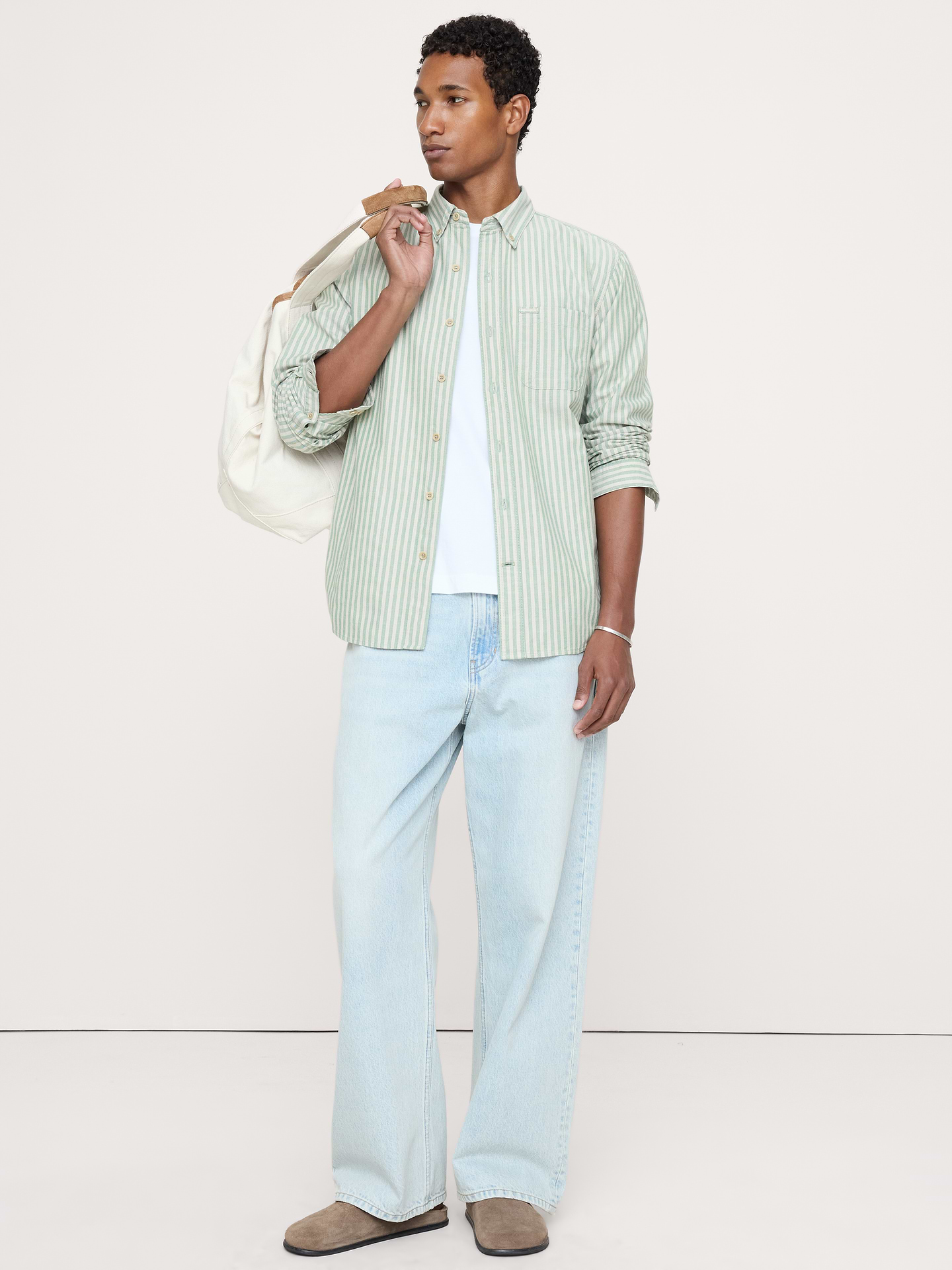 Image number 1 showing, Standard-Fit Cotton Oxford Shirt