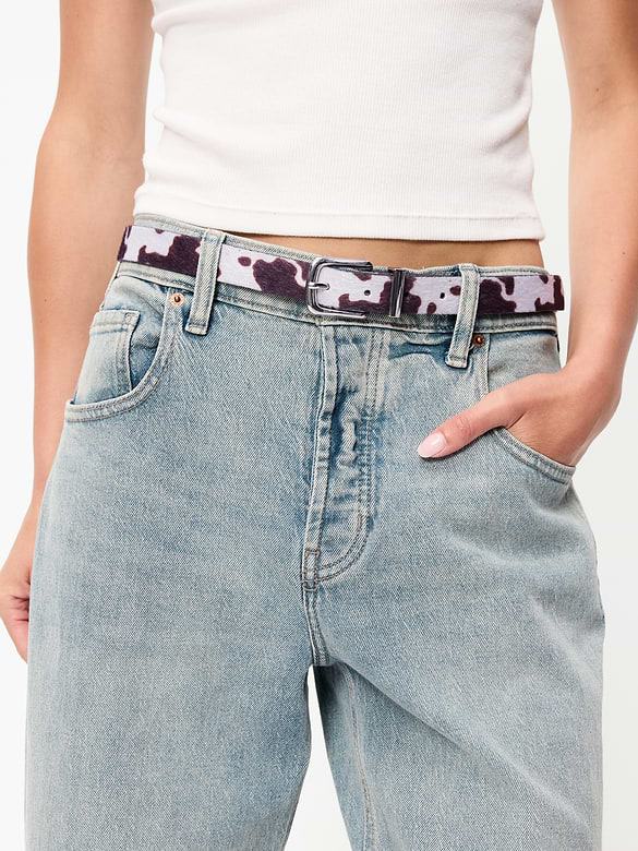 Ceinture classique en poils de poney