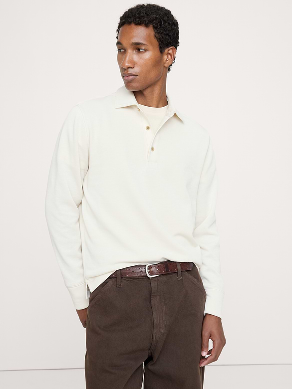 Slub Double-Knit Polo