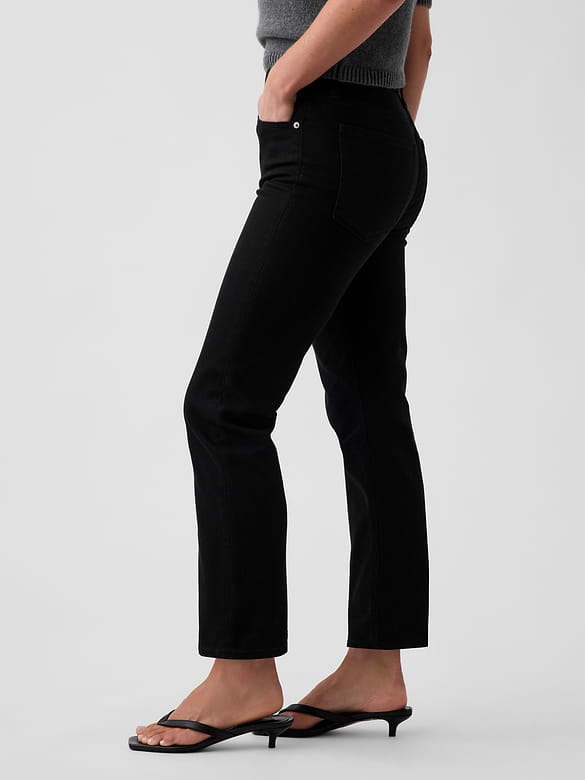 High Rise ’90s Slim Straight Crop Jeans