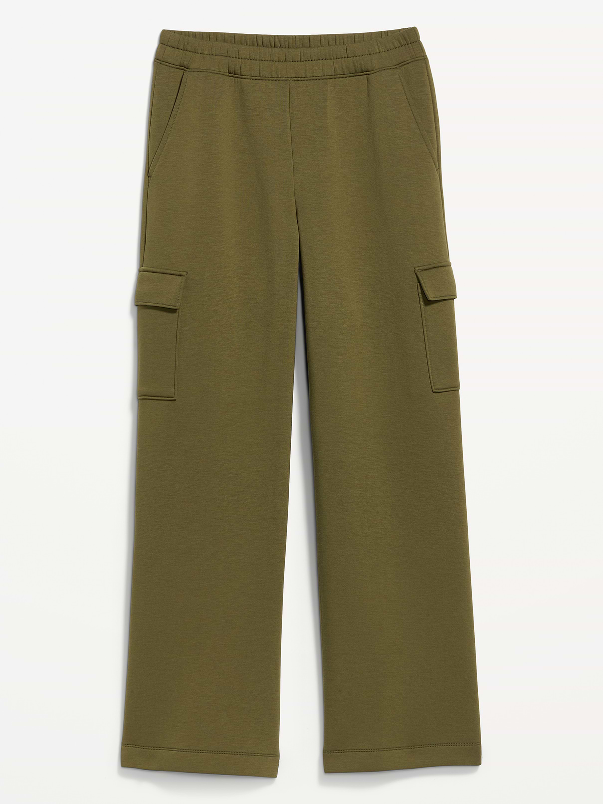 Image number 2 showing, High-Waisted Bounce Fleece Wide-Leg Cargo Sweatpants