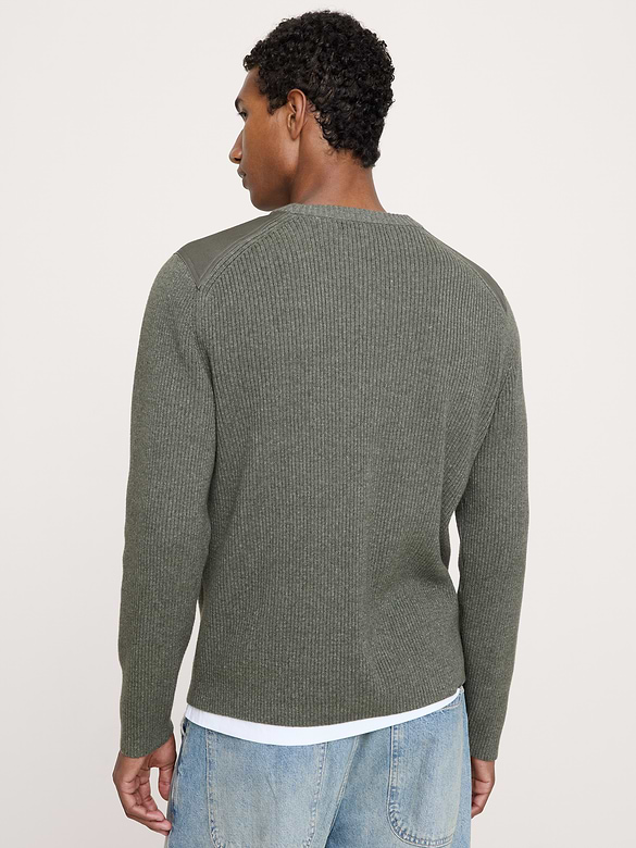 Slim Cotton Utility Sweater