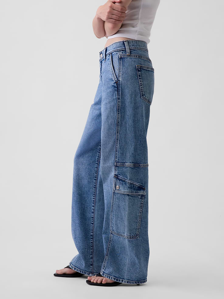 Image number 3 showing, Low Rise '90s Loose Cargo Jeans