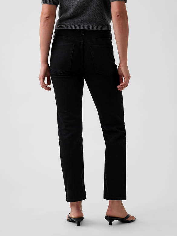 High Rise ’90s Slim Straight Crop Jeans