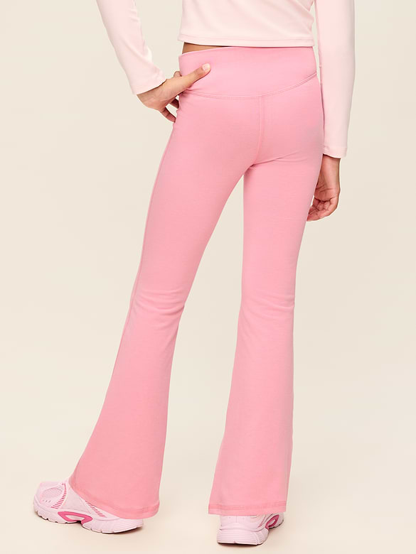 High-Waisted PowerChill Crossover Flared Leggings for Girls