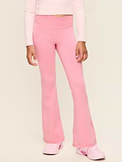 Image number 1 showing, High-Waisted PowerChill Crossover Flared Leggings for Girls