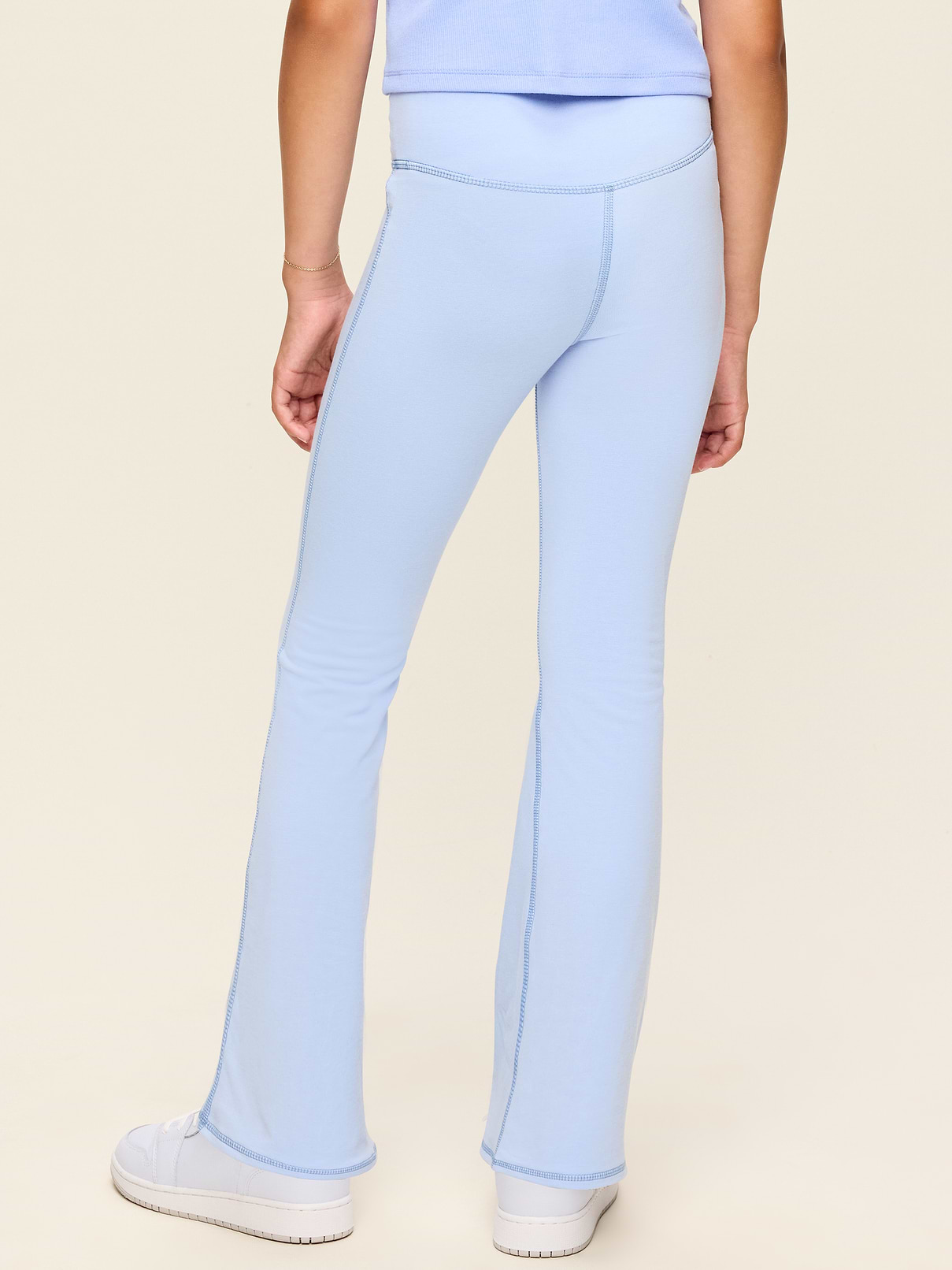 Image number 2 showing, High-Waisted PowerChill Crossover Flared Leggings for Girls