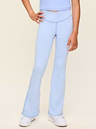 Image number 1 showing, High-Waisted PowerChill Crossover Flared Leggings for Girls