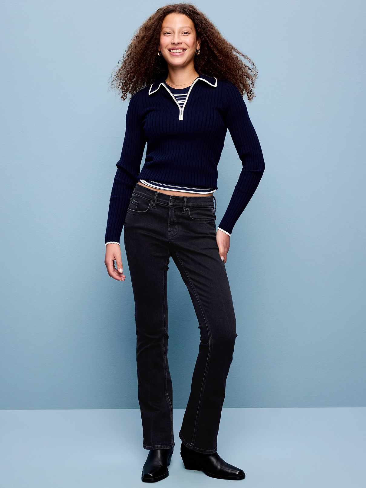 Low-Rise Boot-Cut Jeans