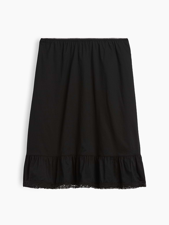 Ruffle-Hem Easy Knee-Length Skirt