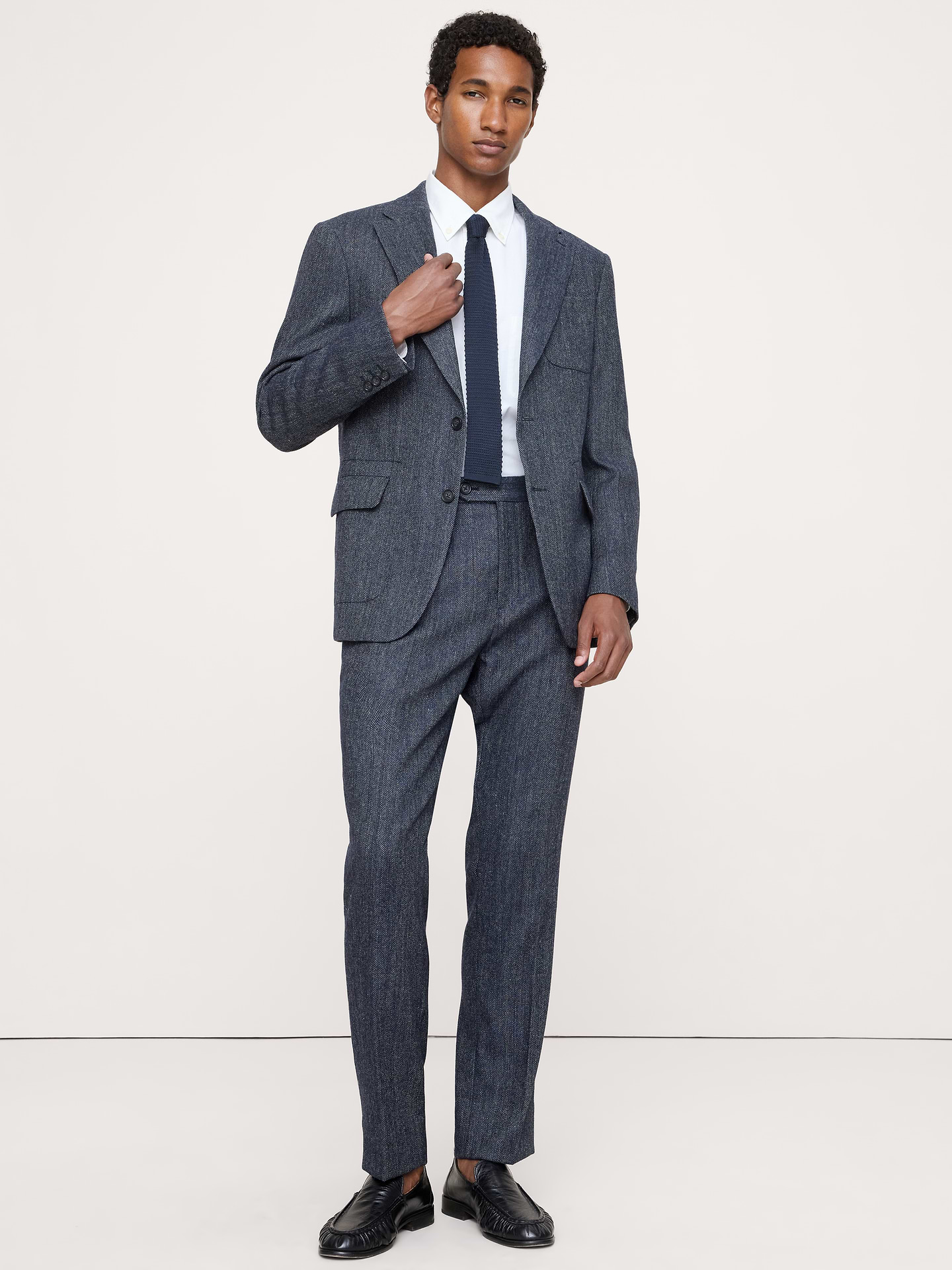Image number 6 showing, Tailored Slim Italian Herringbone Suit Jacket