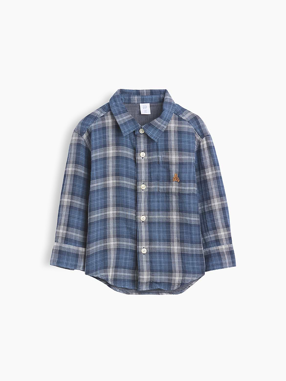 Baby & Toddler Double-Weave Plaid Shirt