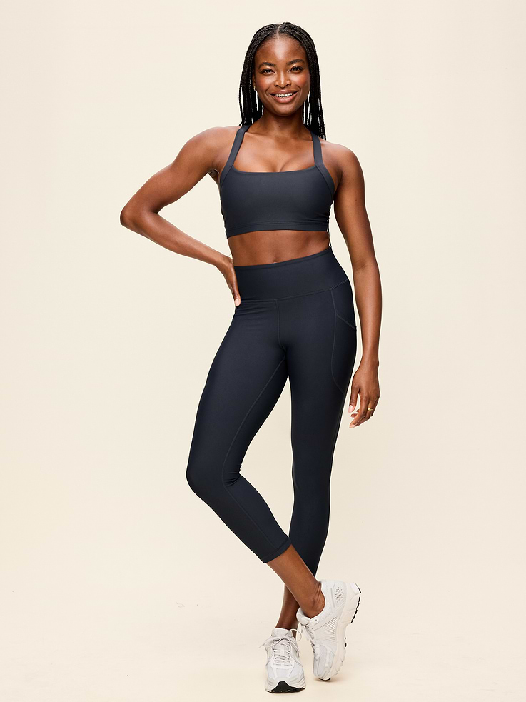 Image number 2 showing, High-Waisted PowerSoft Crop Pocket Leggings