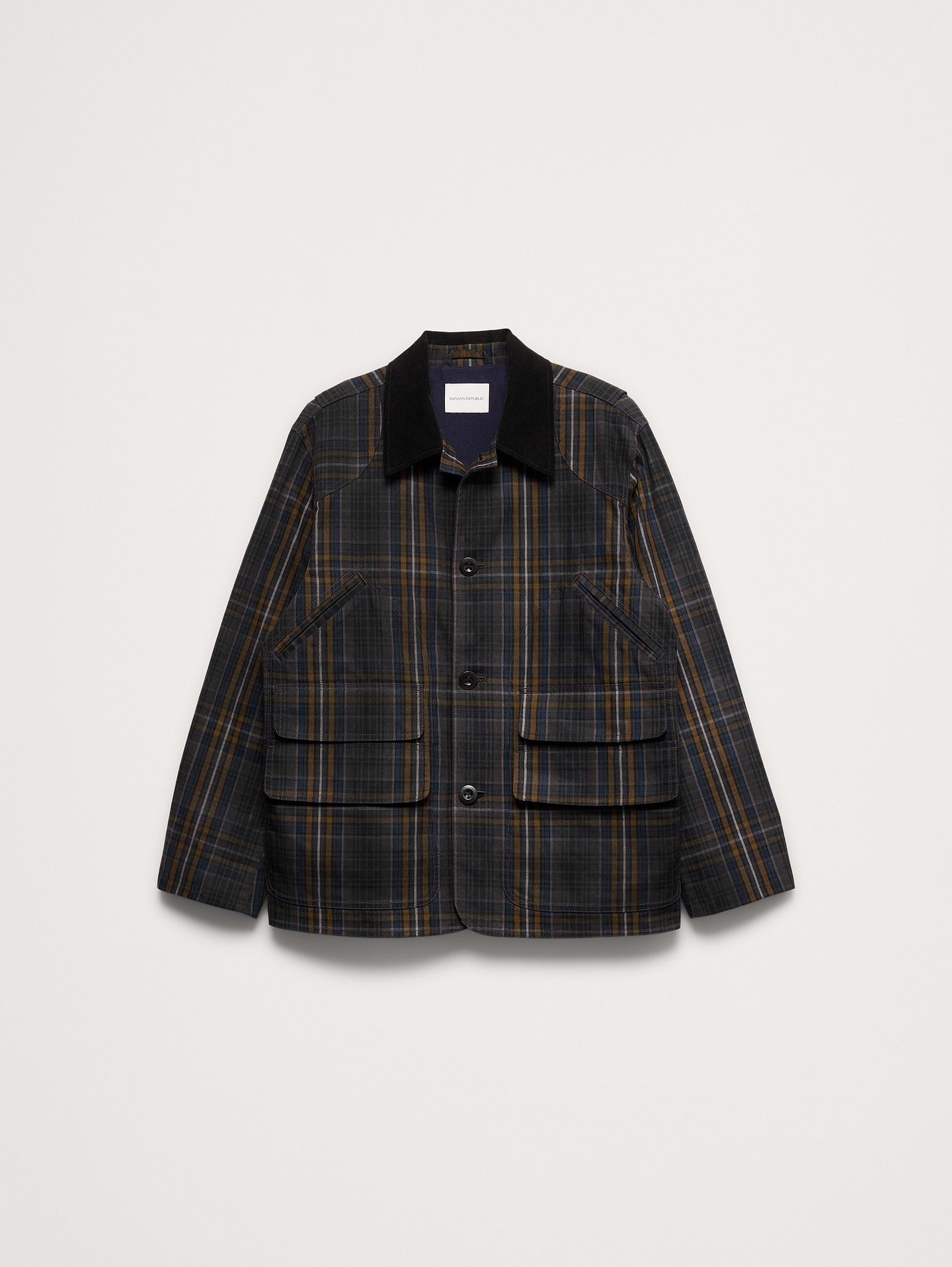 Image number 5 showing, Plaid Chore Coat with Corduroy Collar