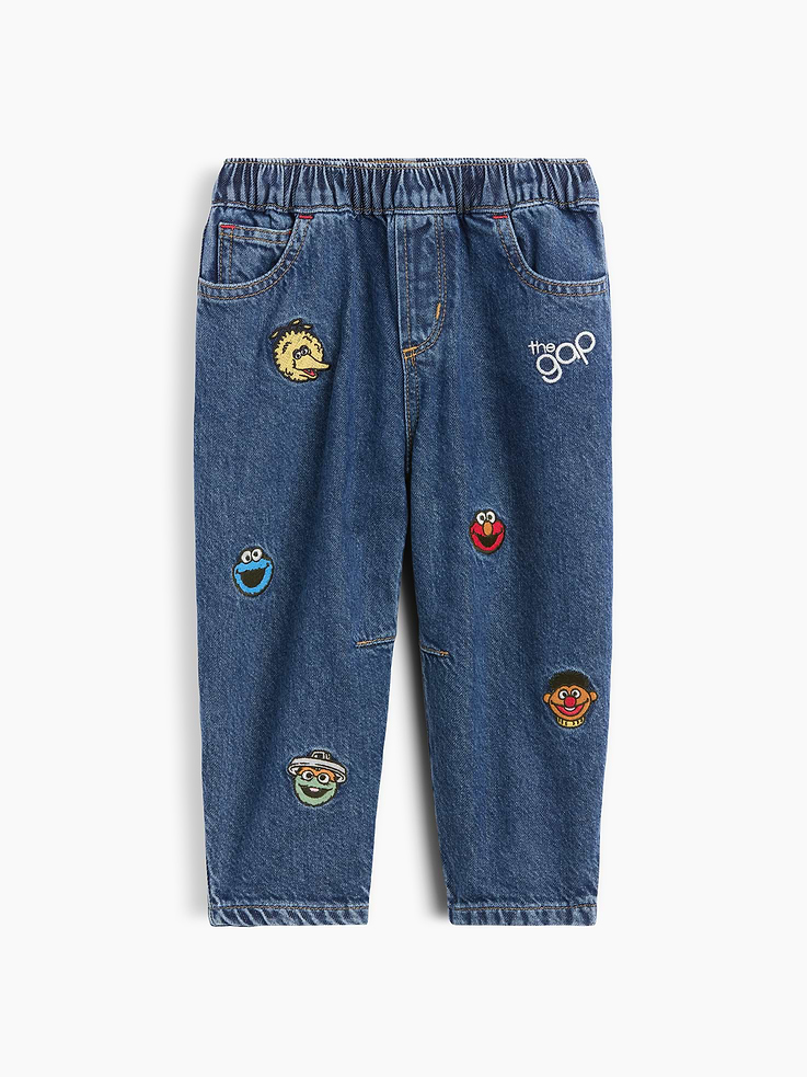 Image number 3 showing, Baby & Toddler Sesame Street Pull-On Barrel Jeans
