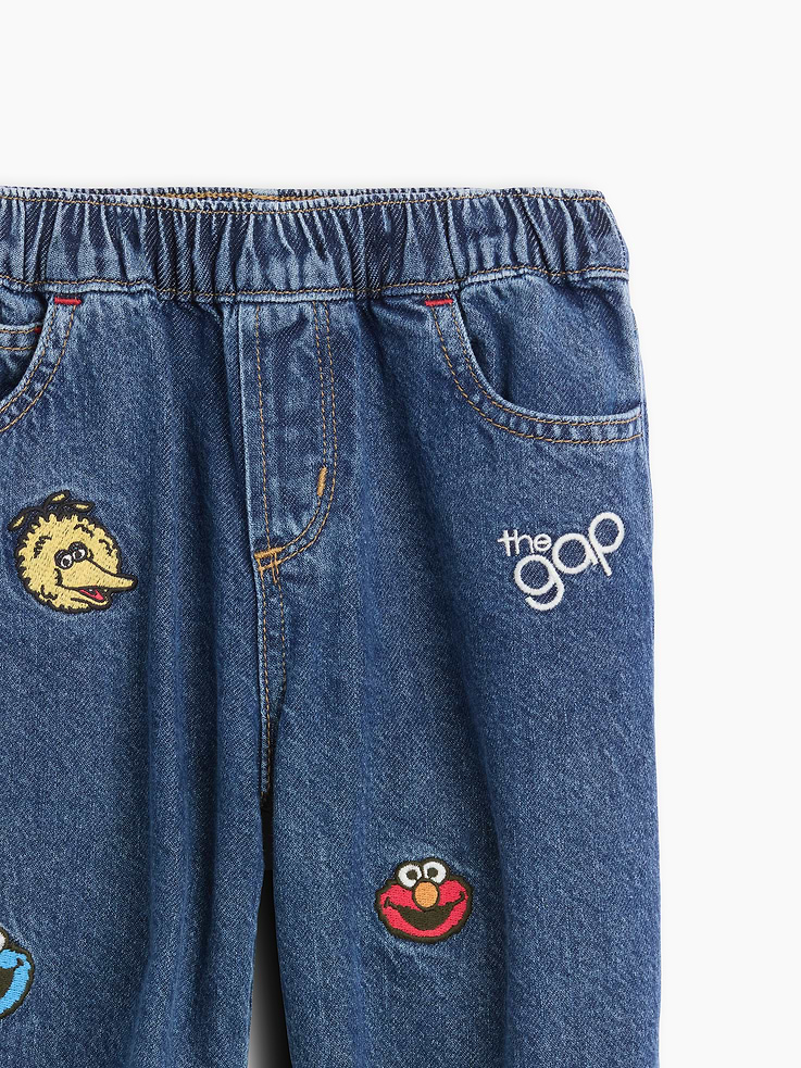 Image number 5 showing, Baby & Toddler Sesame Street Pull-On Barrel Jeans