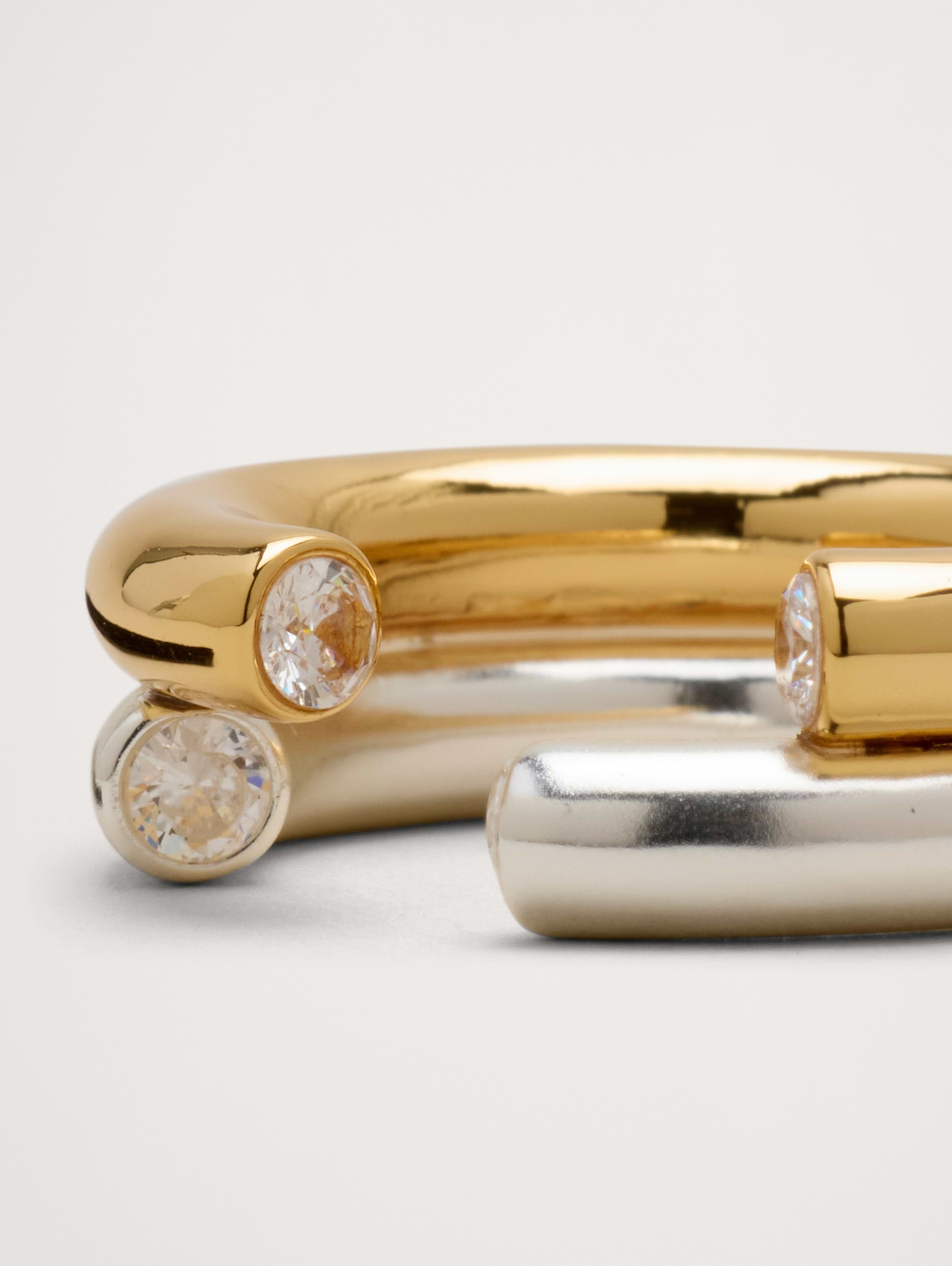 Image number 2 showing, Two-Tone Stacked Opening Ring