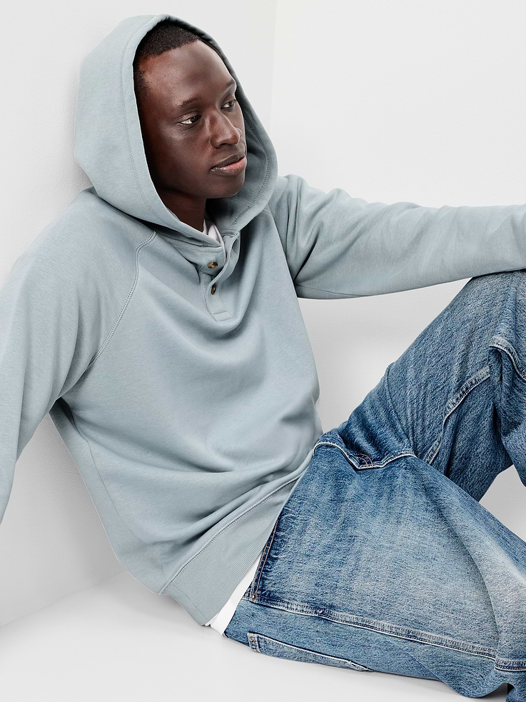 Image number 3 showing, Henley Pullover Hoodie