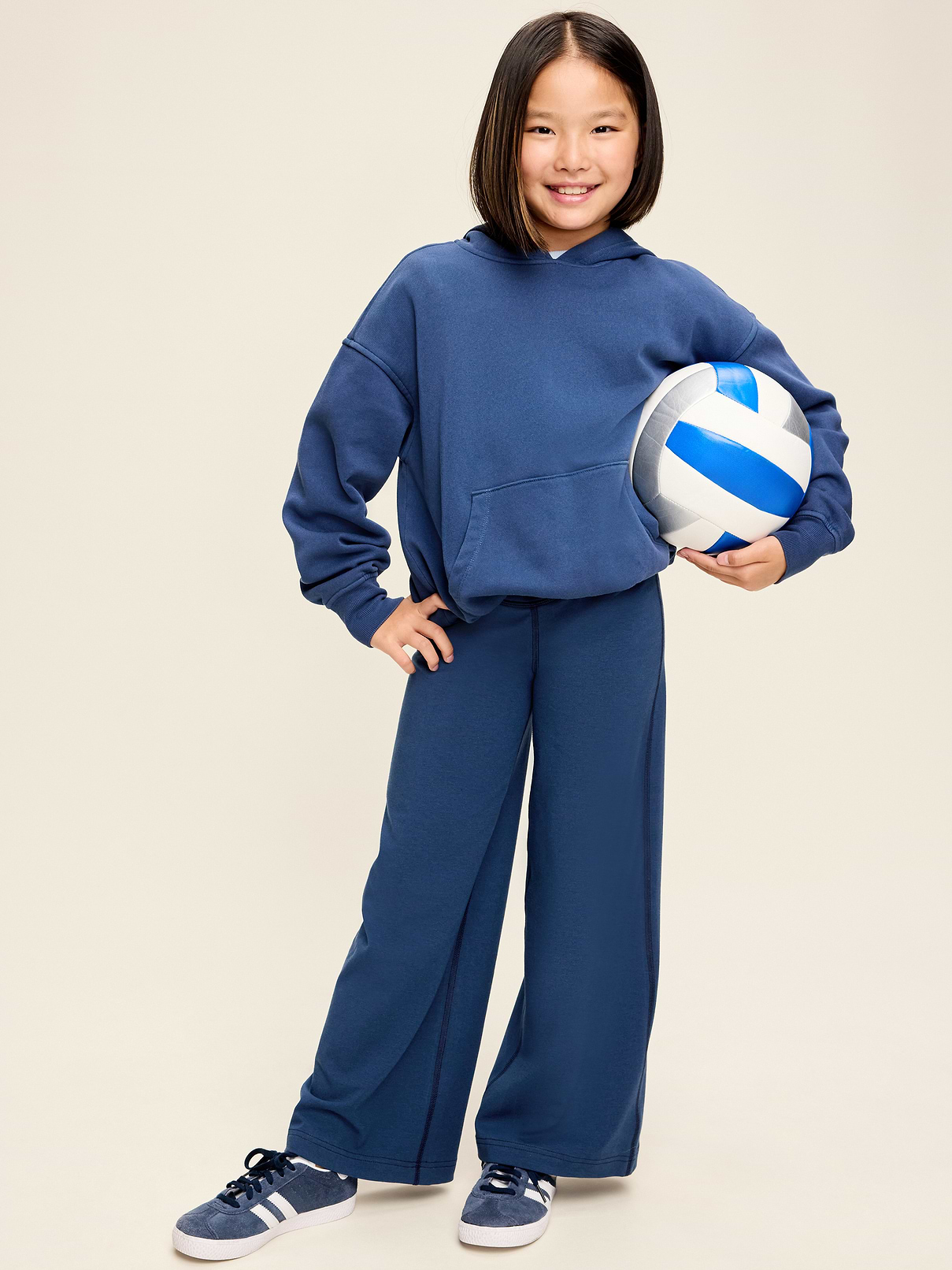 Image number 3 showing, High-Waisted PowerChill Crossover Wide-Leg Pants for Girls