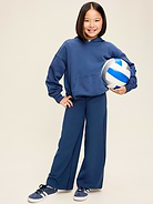 Image number 3 showing, High-Waisted PowerChill Crossover Wide-Leg Pants for Girls