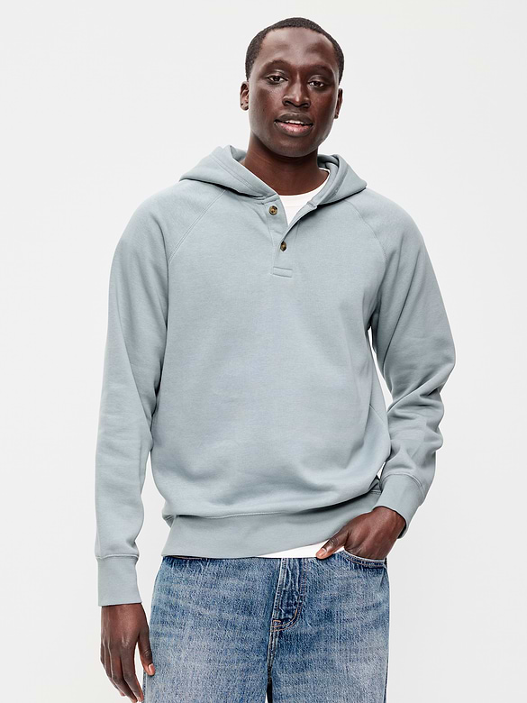Henley Pullover Hoodie