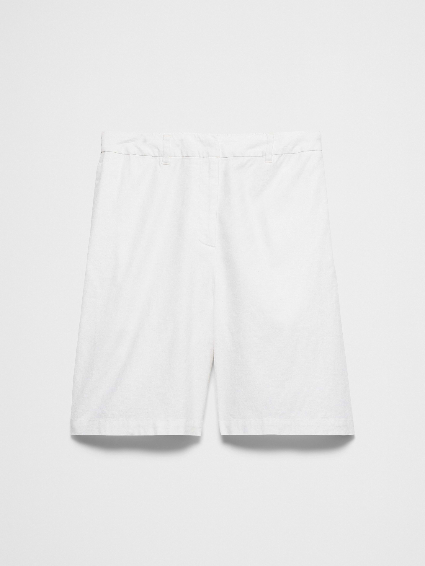 Image number 7 showing, High-Rise Linen-Blend Bermuda Short