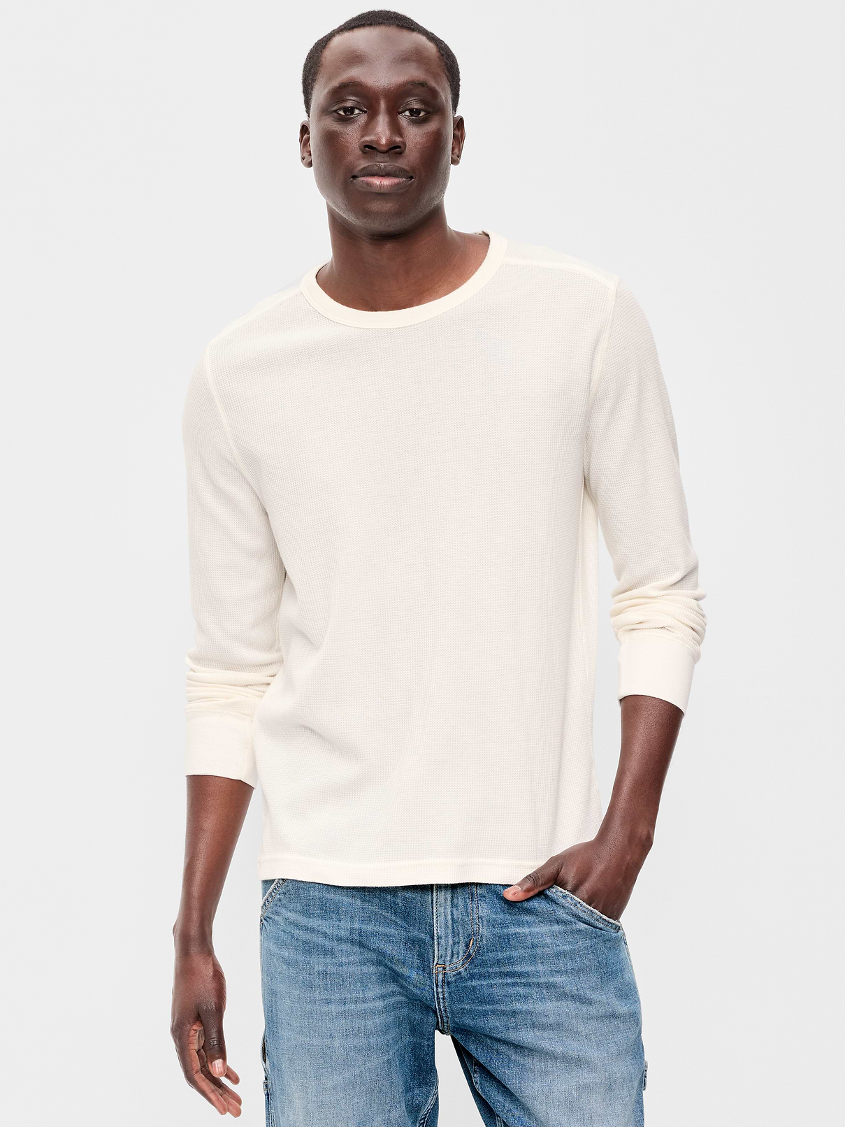 Image number 1 showing, Crew-Neck Waffle T-Shirt