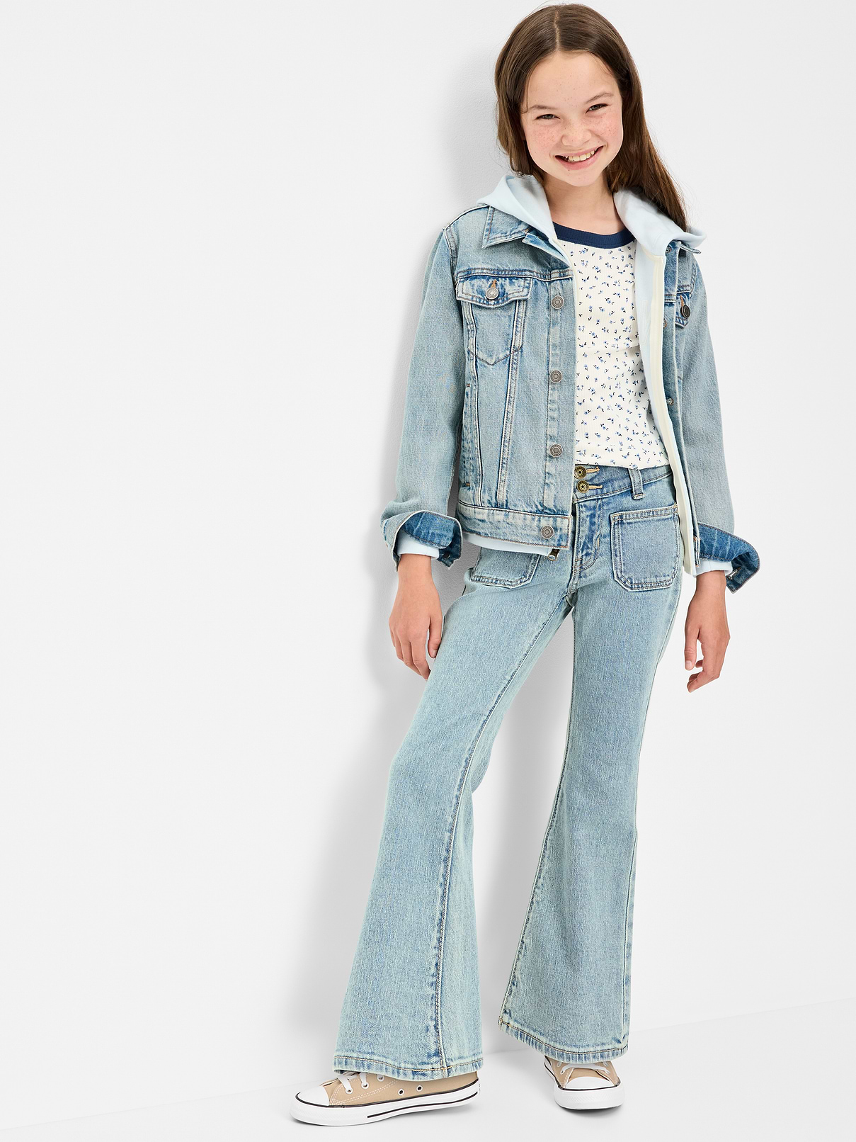 Image number 3 showing, Low-Rise Flare-Leg Jeans for Girls