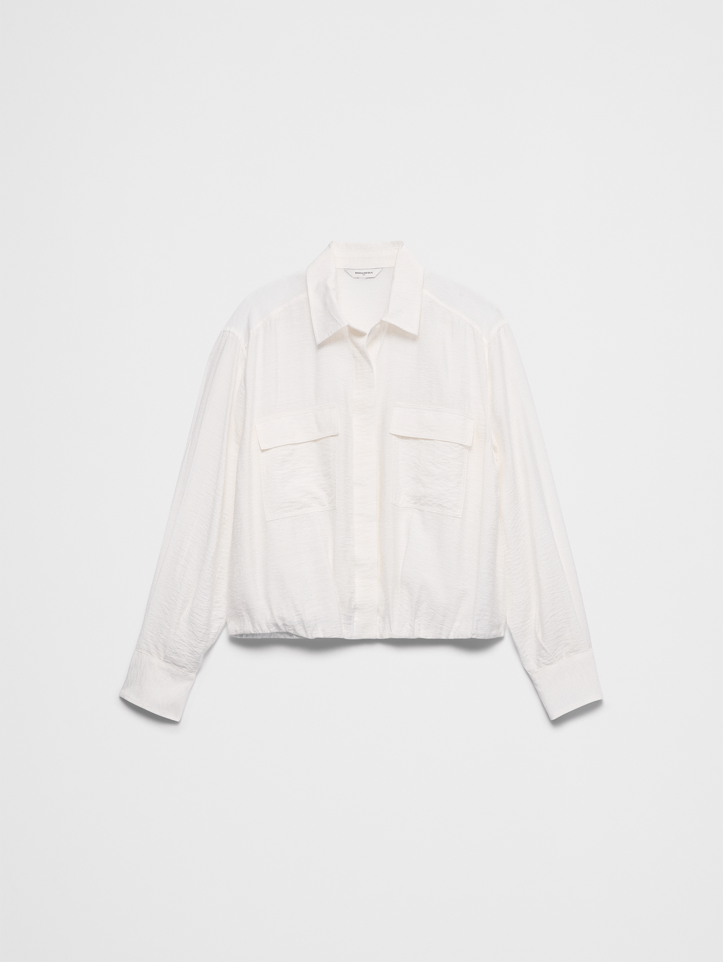 Image number 4 showing, Blouson-Hem Pocket Cropped Shirt