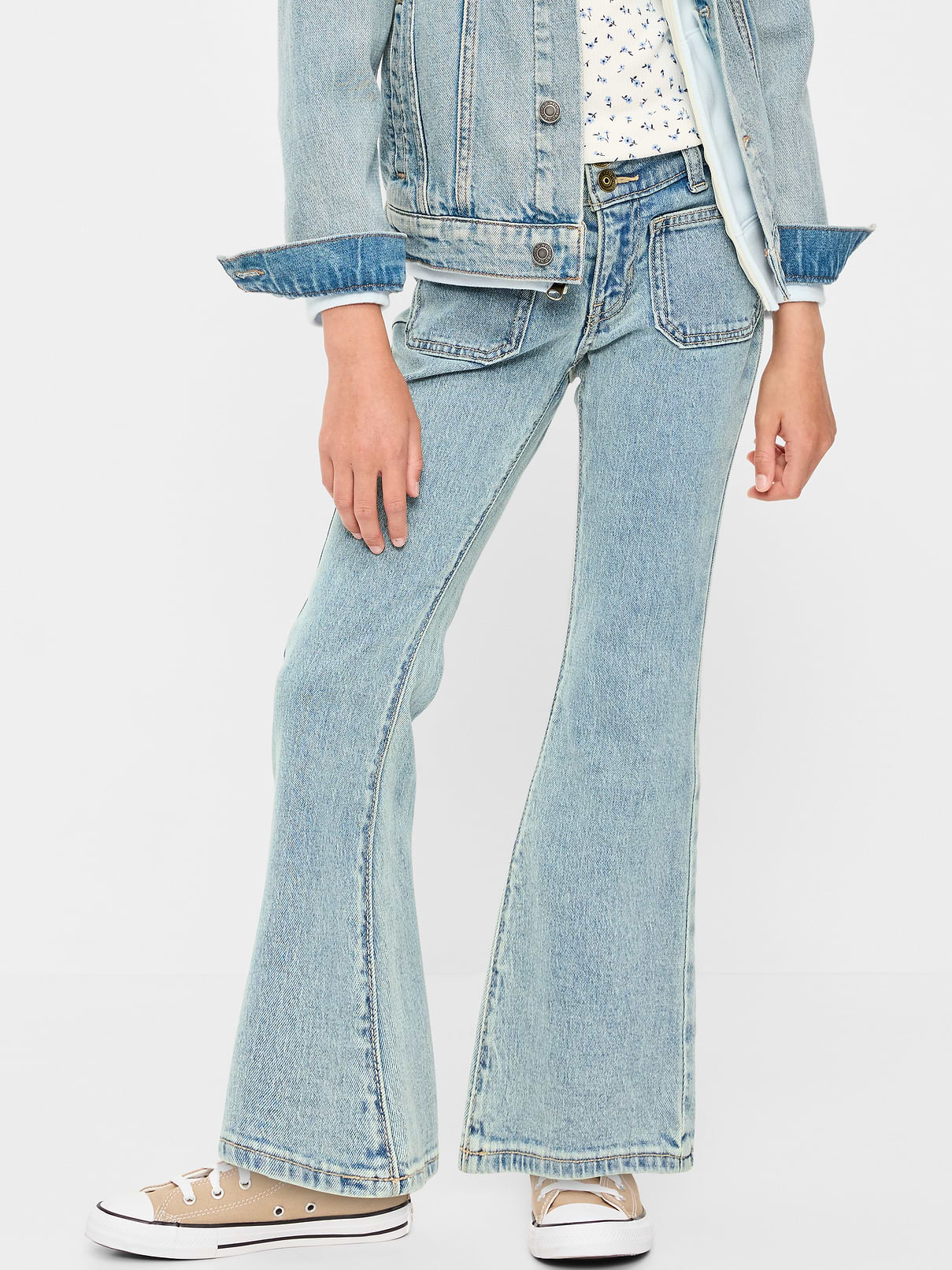 Image number 1 showing, Low-Rise Flare-Leg Jeans for Girls