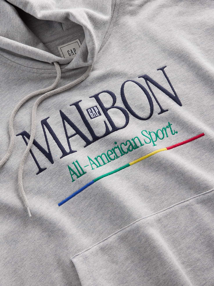 Image number 7 showing, Gap × Malbon Heavyweight Logo Hoodie