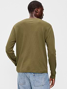 Image number 2 showing, Long-Sleeve Waffle Henley T-Shirt