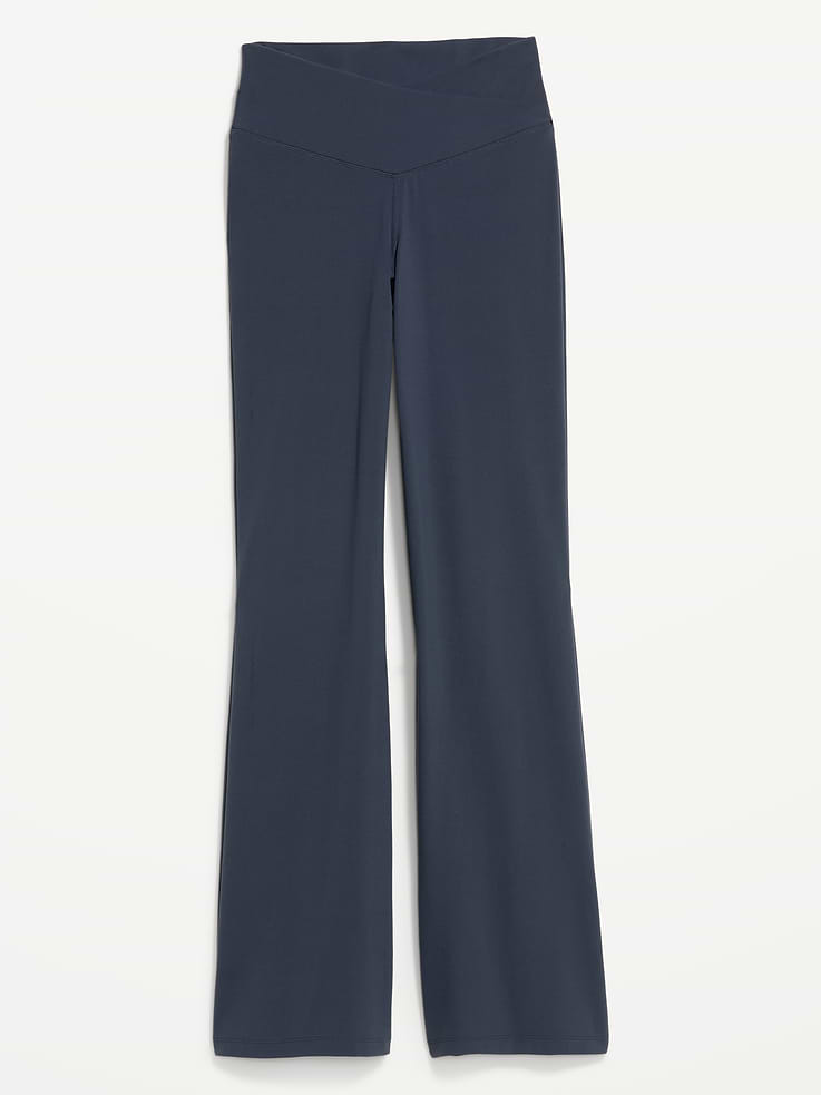 Image number 8 showing, Crossover-Waist StudioSmooth Flare Leggings