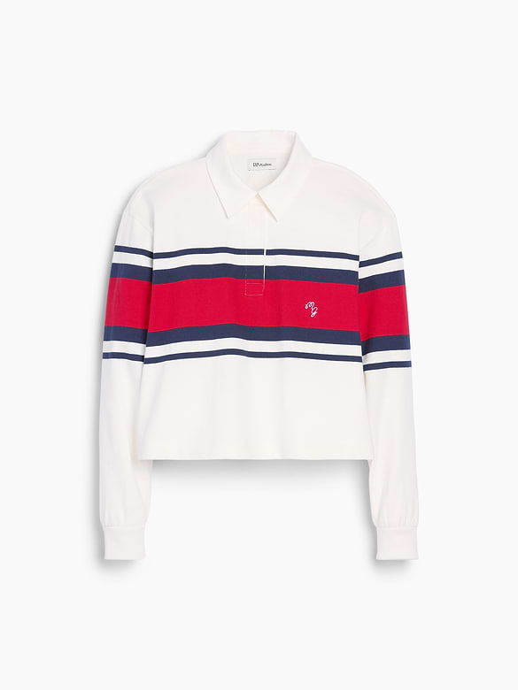 Gap × Malbon Oversized Crop Rugby Shirt