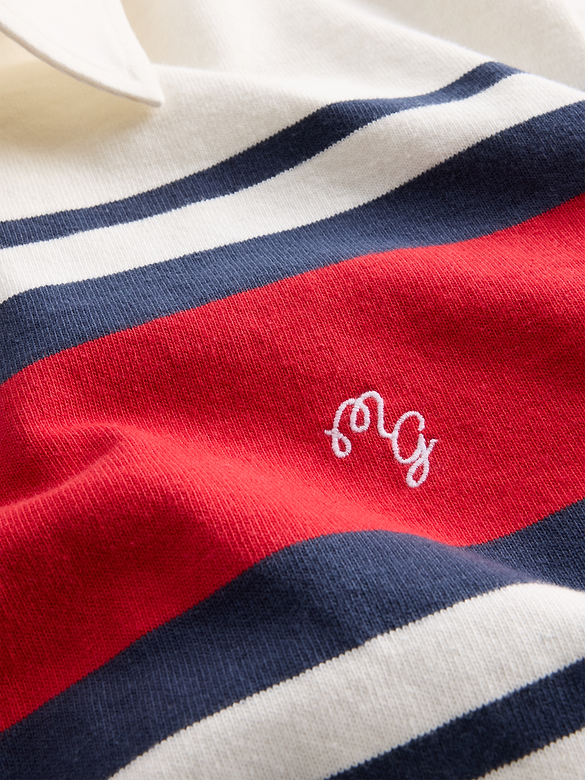 Gap × Malbon Oversized Crop Rugby Shirt
