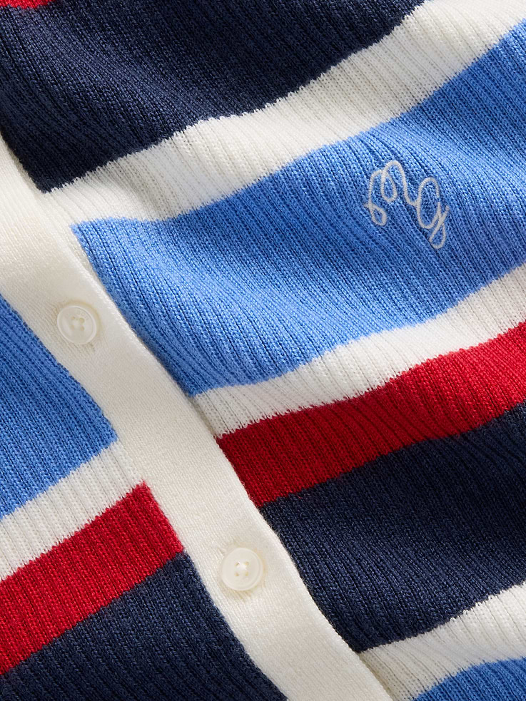 Image number 5 showing, Gap × Malbon Stripe Polo Cardigan