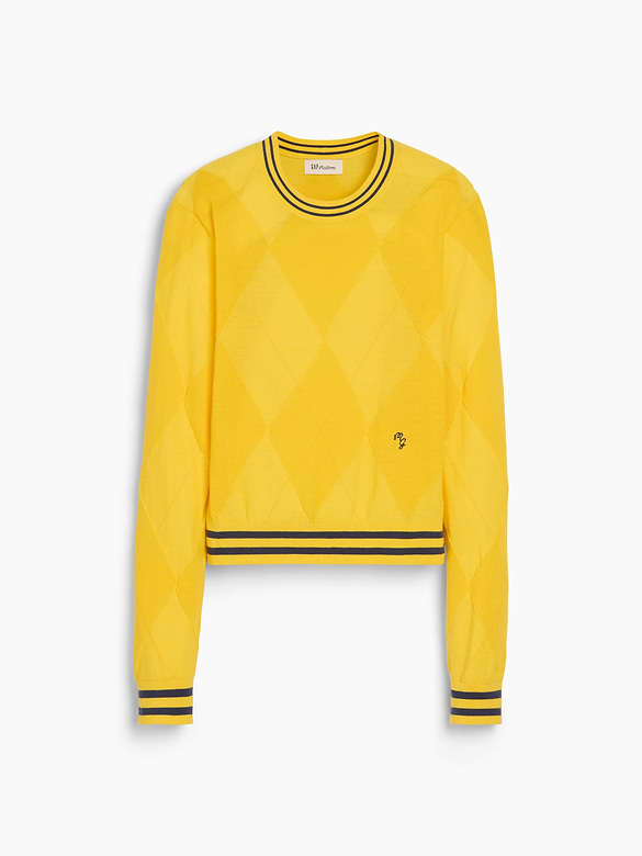 Gap × Malbon Argyle Crop Sweater