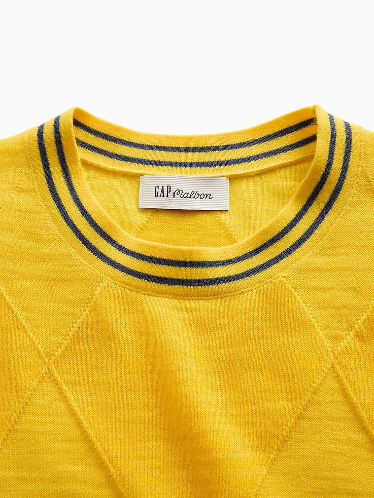 Image number 6 showing, Gap × Malbon Argyle Crop Sweater