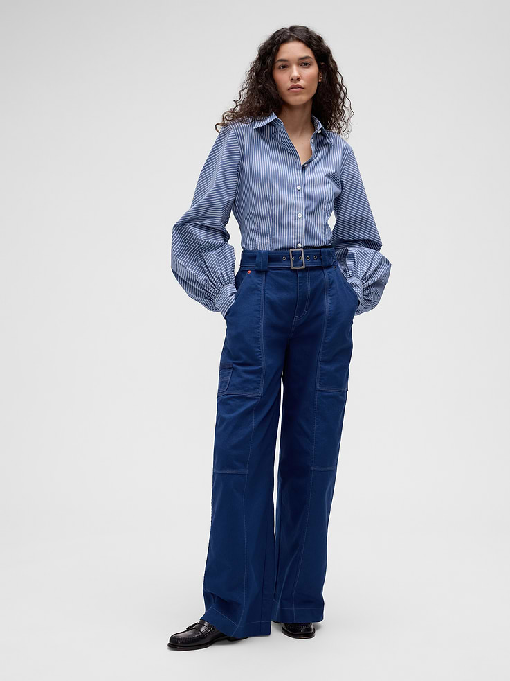 Image number 3 showing, GapStudio Poplin Fitted Shirt
