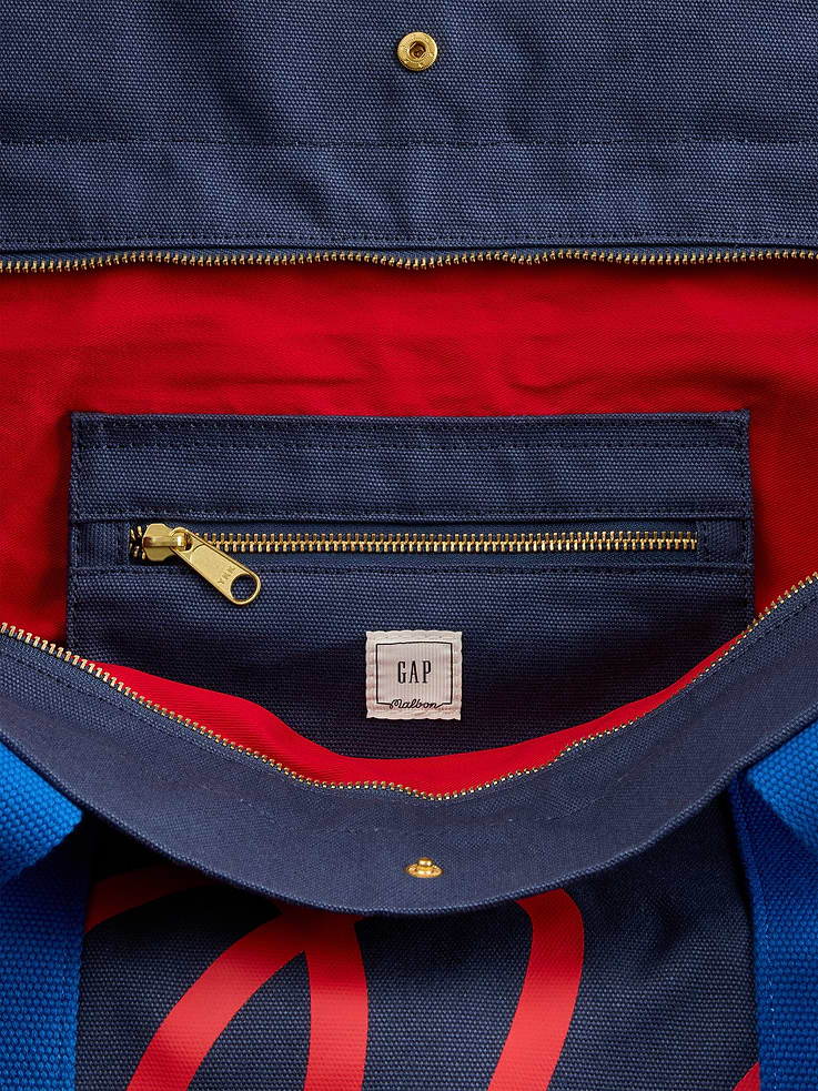 Image number 4 showing, Gap × Malbon Logo Canvas Tote Bag
