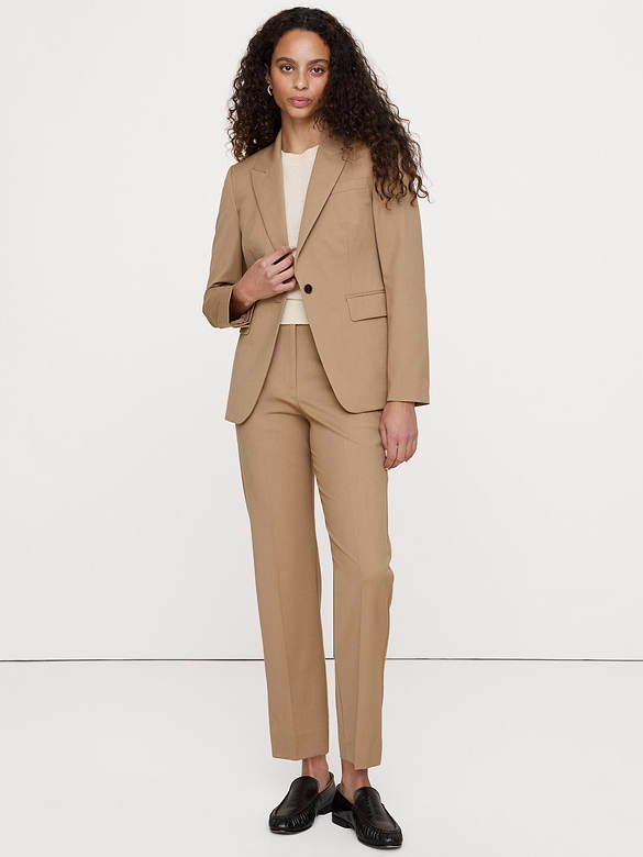 Slim Italian Lightweight Wool Blazer