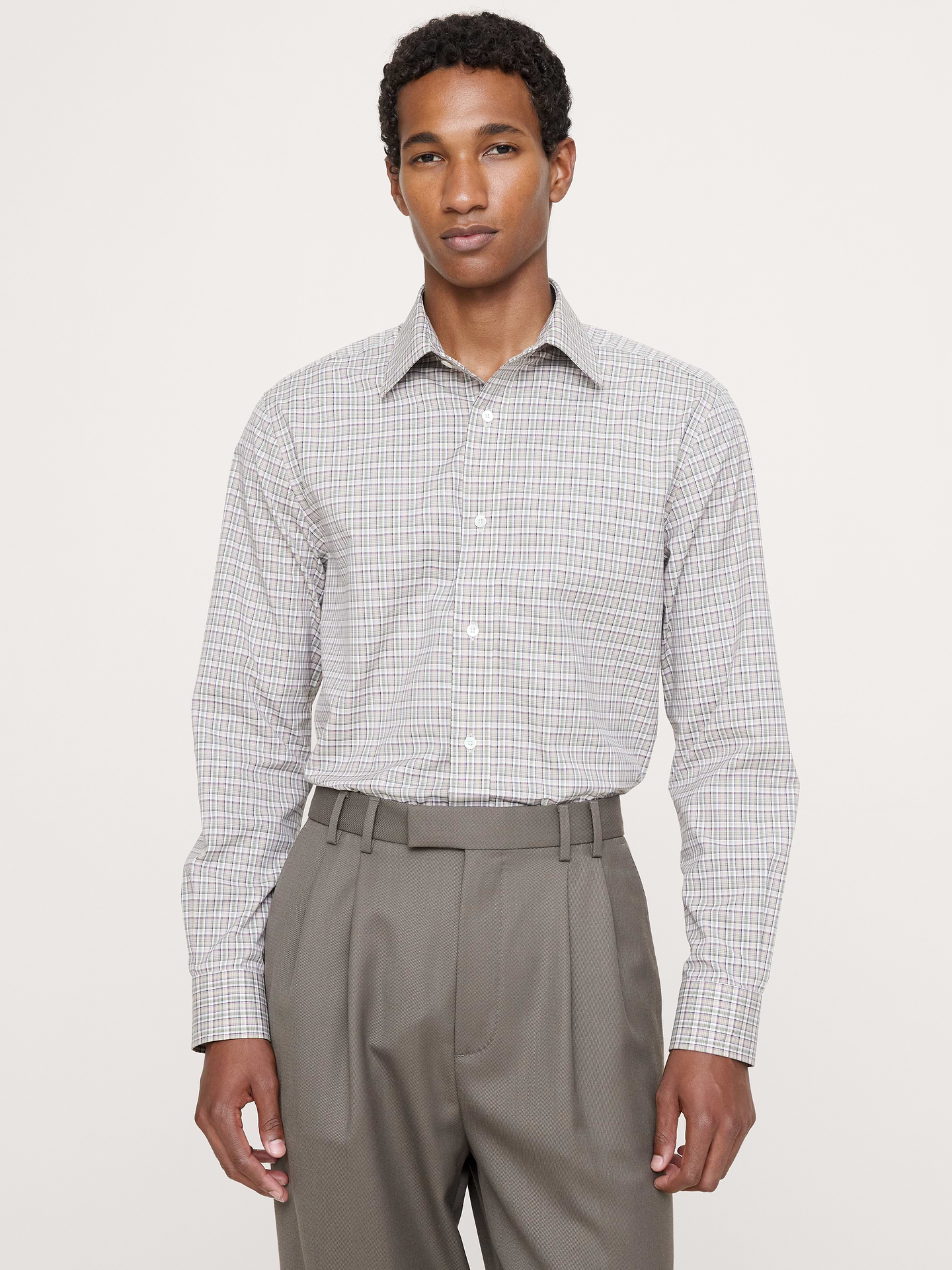 Image number 1 showing, Standard-Fit Wrinkle-Resistant Dress Shirt
