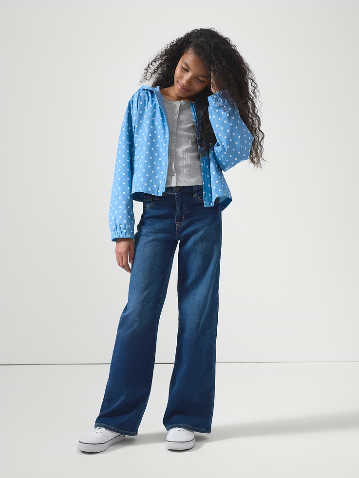 Image number 2 showing, Kids High Rise Wide-Leg Ankle Sweatpant Jeans