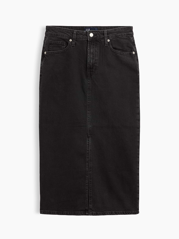 Denim Midi Skirt